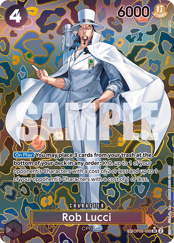 Rob Lucci (SP Card) One Piece card (OP05-093, Emperors in the New World)