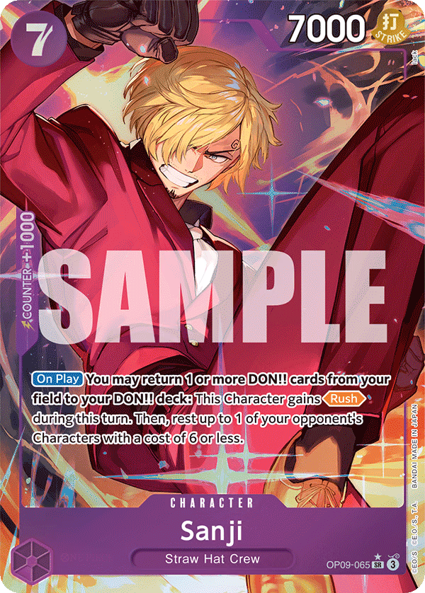 Sanji (Parallel) One Piece card (OP09-065, Emperors in the New World)