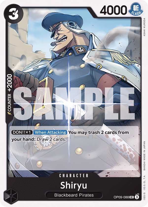 Shiryu One Piece card (OP09-088, Emperors in the New World)
