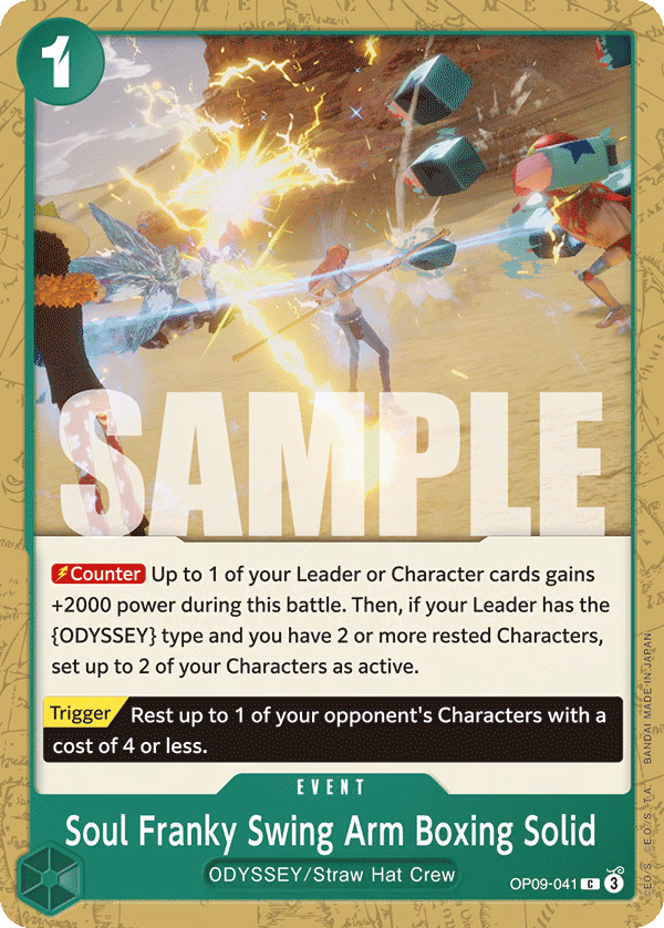 Soul Franky Swing Arm Boxing Solid One Piece card (OP09-041, Emperors in the New World)
