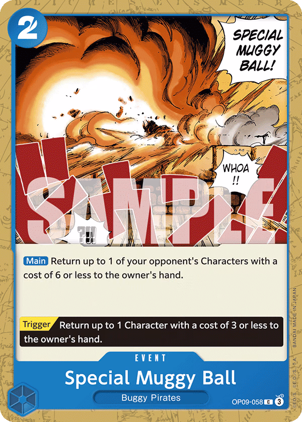 Special Muggy Ball One Piece card (OP09-058, Emperors in the New World)