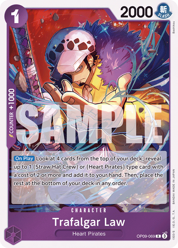 Trafalgar Law One Piece card (OP09-069, Emperors in the New World)