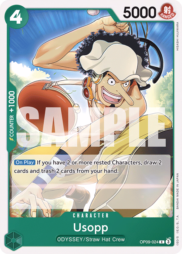 Usopp One Piece card (OP09-024, Emperors in the New World)