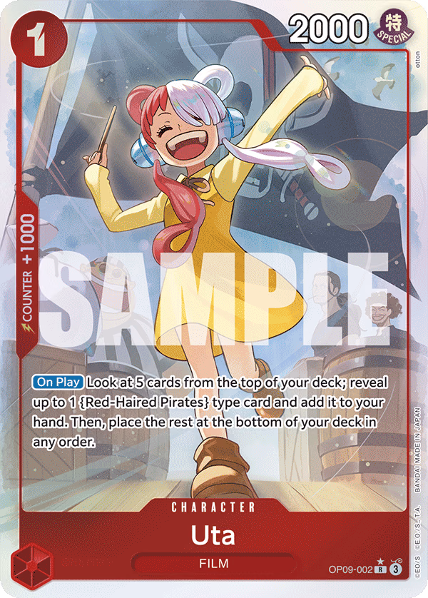 Uta (Parallel) One Piece card (OP09-002, Emperors in the New World)