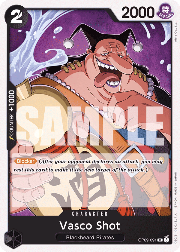 Vasco Shot One Piece card (OP09-091, Emperors in the New World)