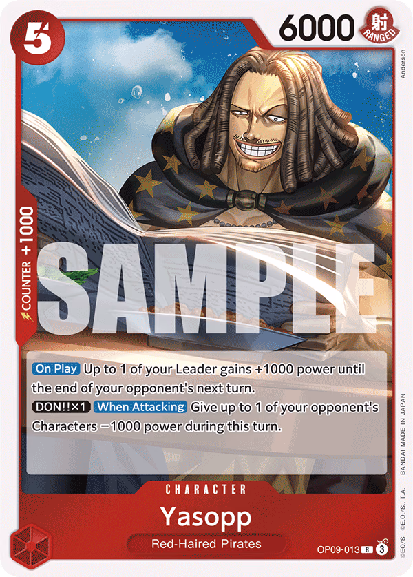 Yasopp One Piece card (OP09-013, Emperors in the New World)
