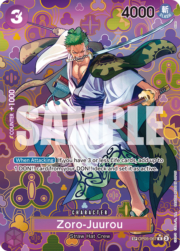 Zoro-Juurou (SP Card) One Piece card (OP05-067, Emperors in the New World)