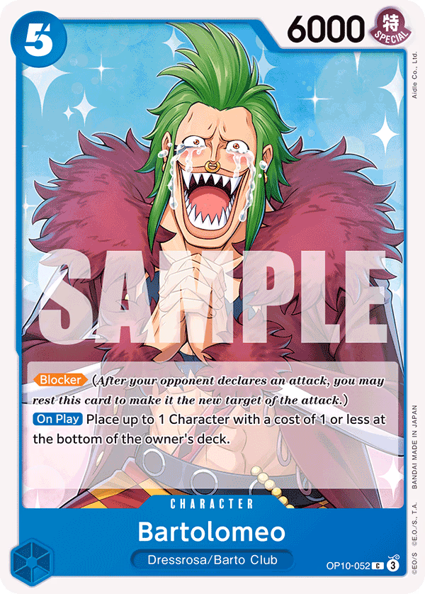 Bartolomeo One Piece card (OP10-052, Royal Blood)