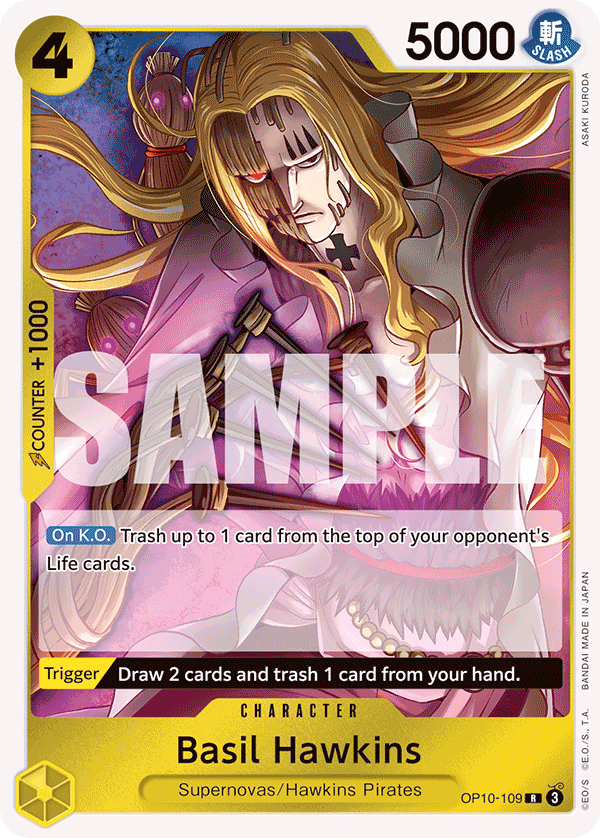 Basil Hawkins One Piece card (OP10-109, Royal Blood)