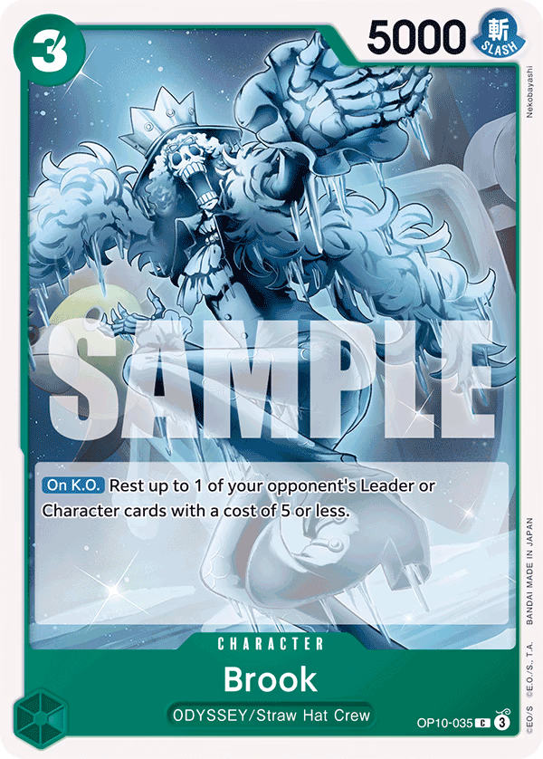 Brook One Piece card (OP10-035, Royal Blood)