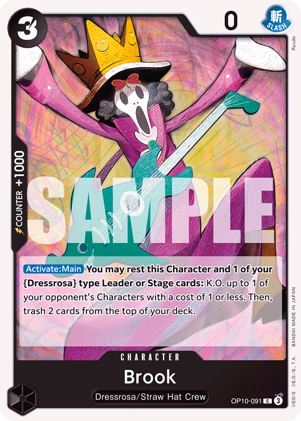 Brook One Piece card (OP10-091, Royal Blood)