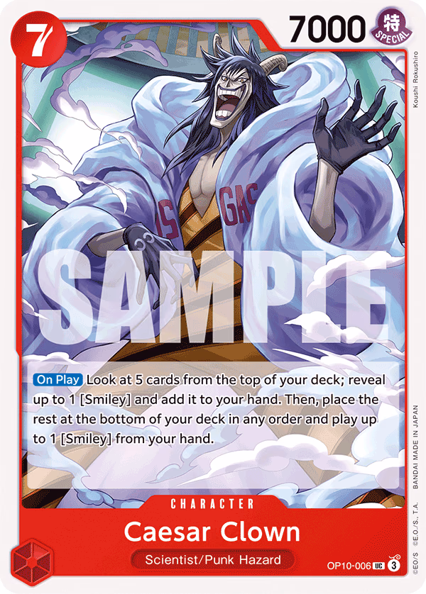 Caesar Clown One Piece card (OP10-006, Royal Blood)
