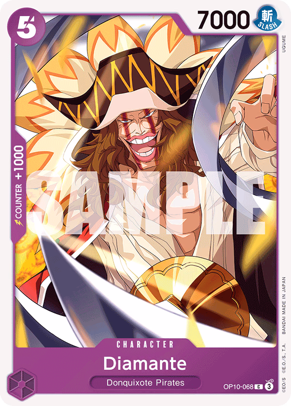 Diamante One Piece card (OP10-068, Royal Blood)