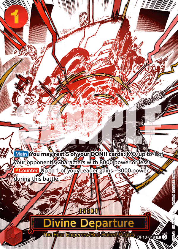 Divine Departure (Parallel) One Piece card (OP10-019, Royal Blood)