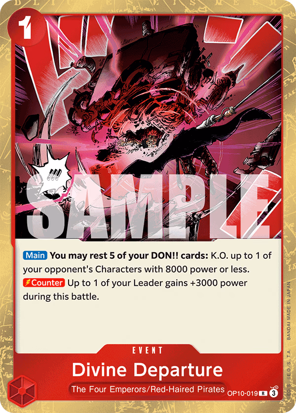 Divine Departure One Piece card (OP10-019, Royal Blood)