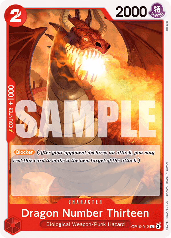 Dragon Number Thirteen One Piece card (OP10-012, Royal Blood)