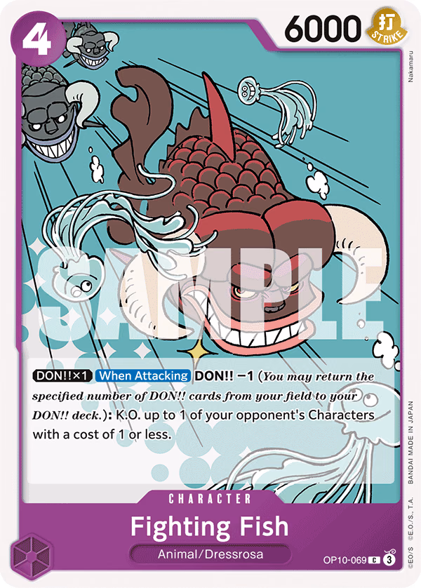 Fighting Fish One Piece card (OP10-069, Royal Blood)