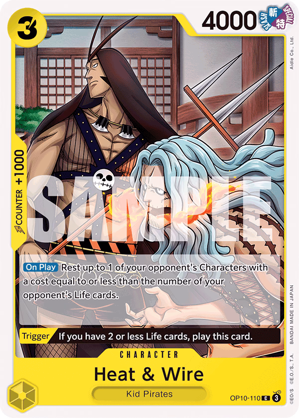 Heat & Wire One Piece card (OP10-110, Royal Blood)