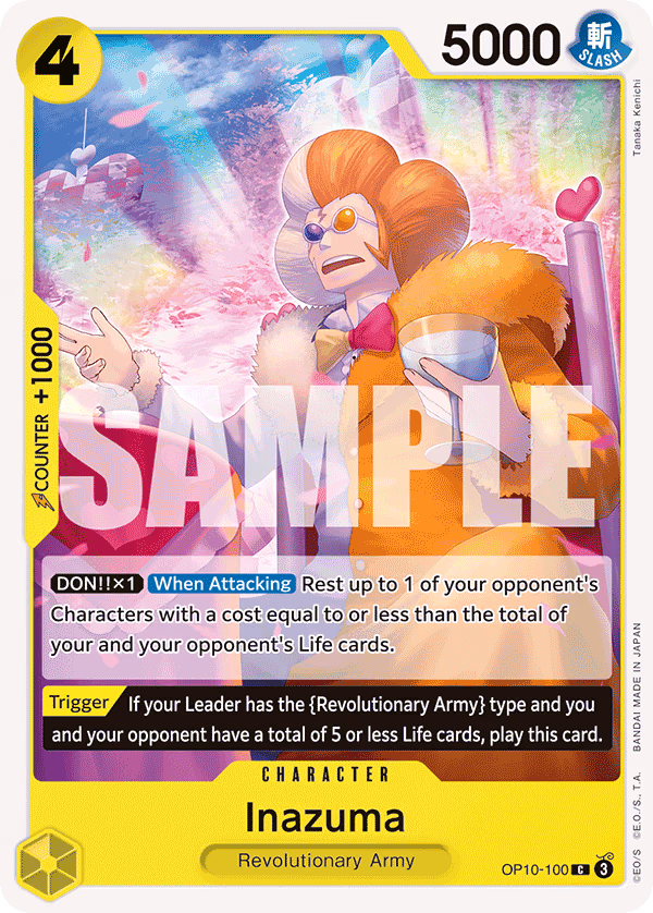 Inazuma One Piece card (OP10-100, Royal Blood)