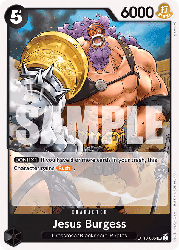 Jesus Burgess One Piece card (OP10-085, Royal Blood)