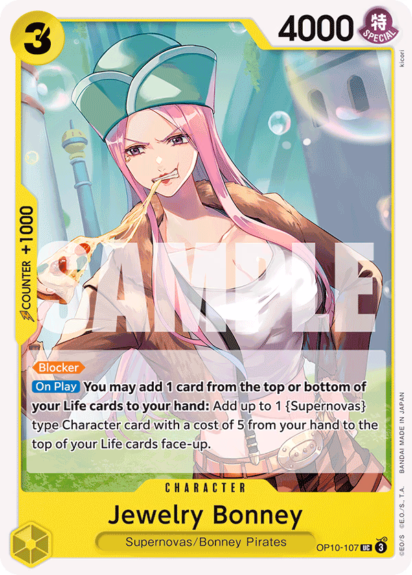 Jewelry Bonney One Piece card (OP10-107, Royal Blood)