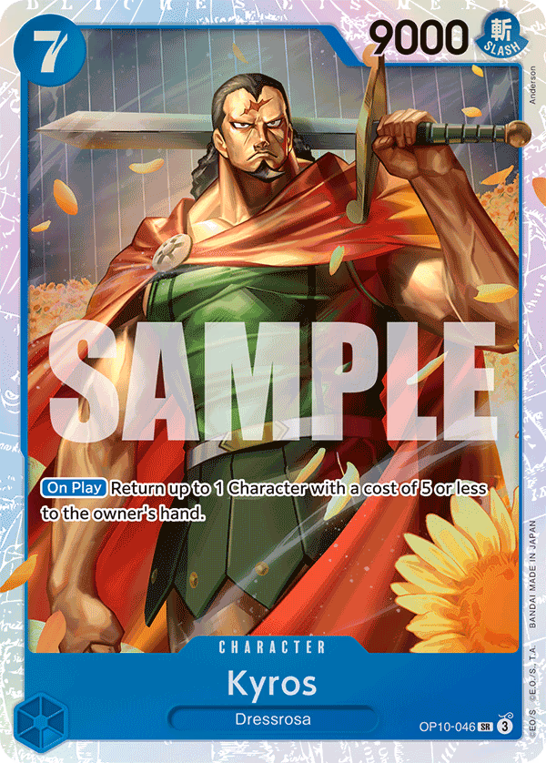 Kyros One Piece card (OP10-046, Royal Blood)