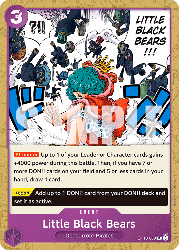 Little Black Bears One Piece card (OP10-080, Royal Blood)