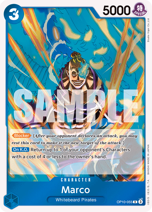 Marco One Piece card (OP10-055, Royal Blood)