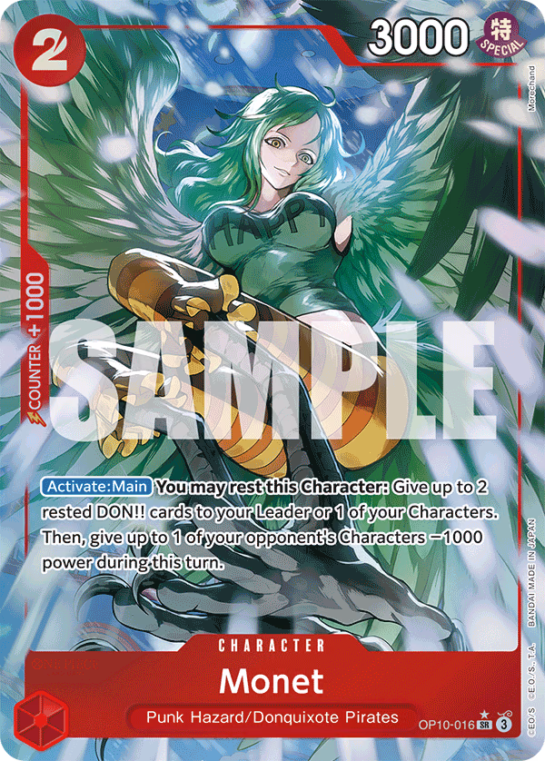 Monet (Parallel) One Piece card (OP10-016, Royal Blood)