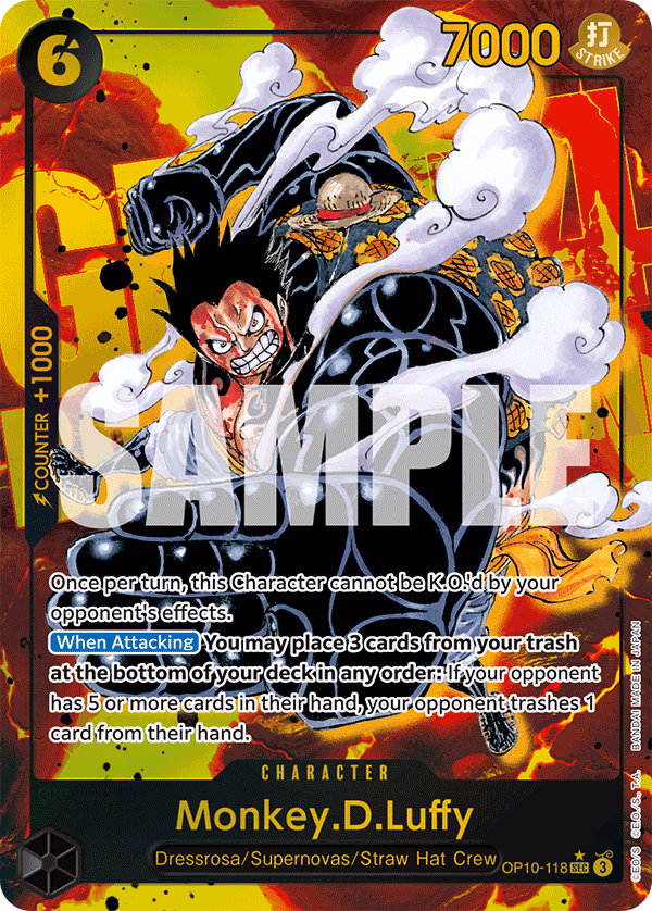 Monkey.D.Luffy (Parallel) One Piece card (OP10-118, Royal Blood)