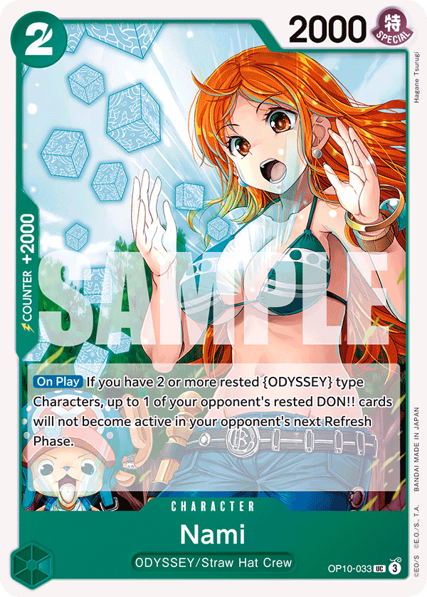 Nami One Piece card (OP10-033, Royal Blood)