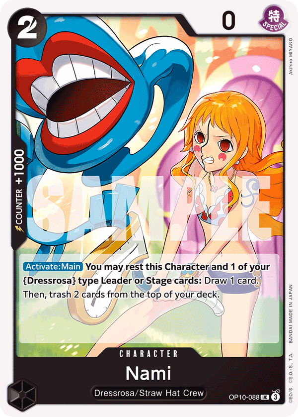 Nami One Piece card (OP10-088, Royal Blood)