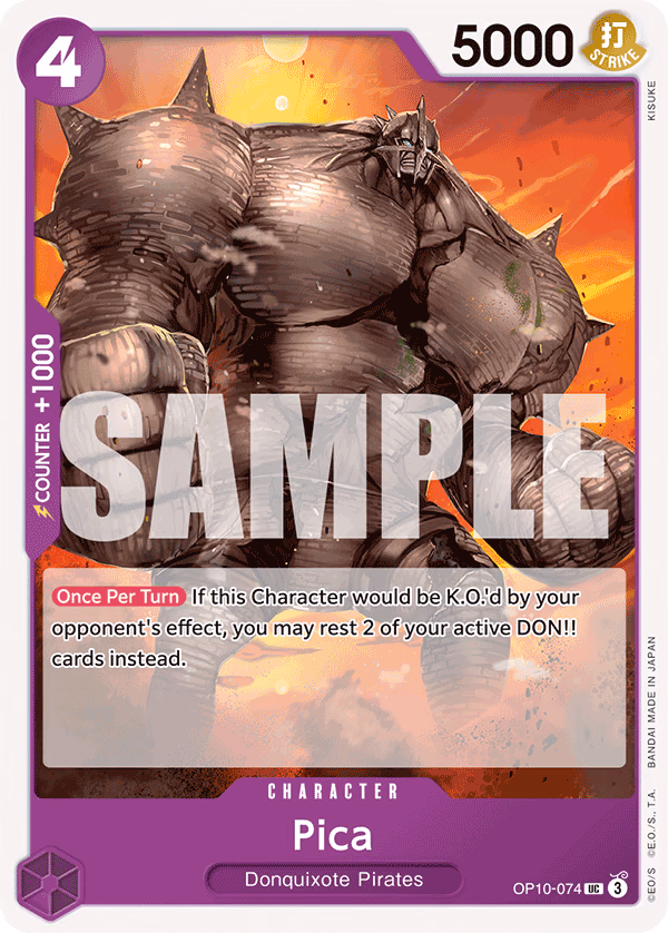 Pica One Piece card (OP10-074, Royal Blood)