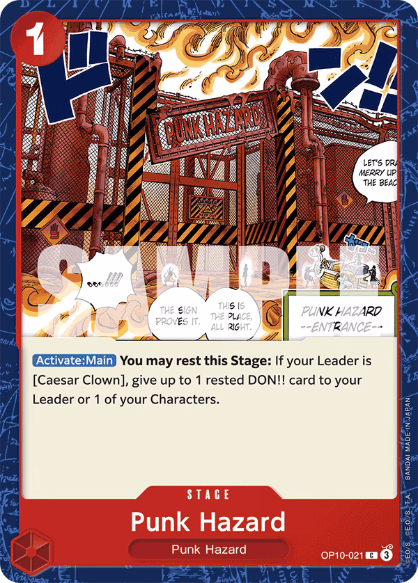 Punk Hazard One Piece card (OP10-021, Royal Blood)