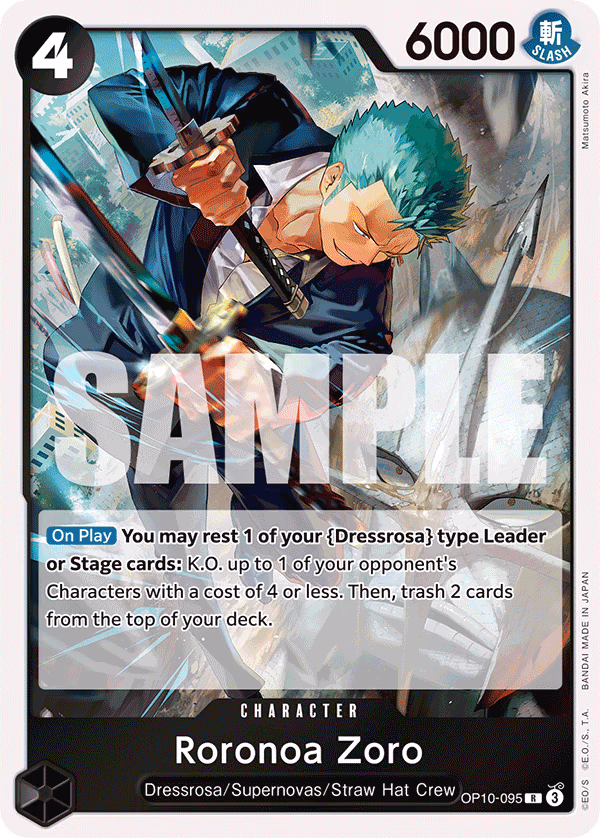 Roronoa Zoro One Piece card (OP10-095, Royal Blood)