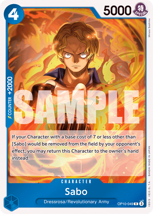 Sabo One Piece card (OP10-049, Royal Blood)