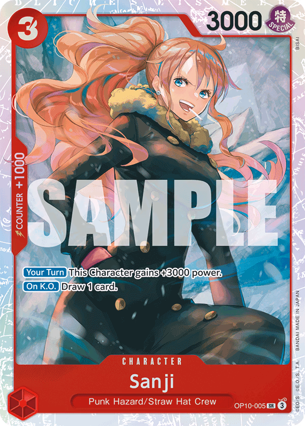 Sanji One Piece card (OP10-005, Royal Blood)