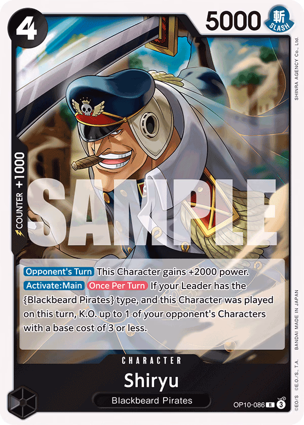 Shiryu One Piece card (OP10-086, Royal Blood)