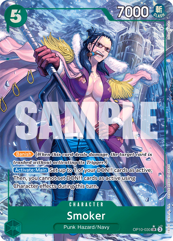 Smoker (Parallel) One Piece card (OP10-030, Royal Blood)