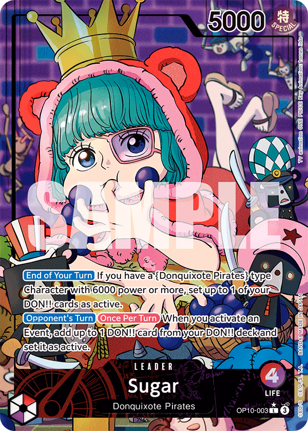 Sugar (Parallel) One Piece card (OP10-003, Royal Blood)