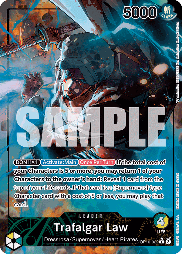 Trafalgar Law (Parallel) One Piece card (OP10-022, Royal Blood)