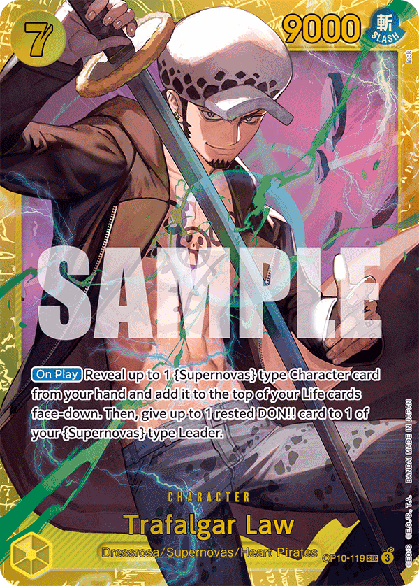 Trafalgar Law One Piece card (OP10-119, Royal Blood)