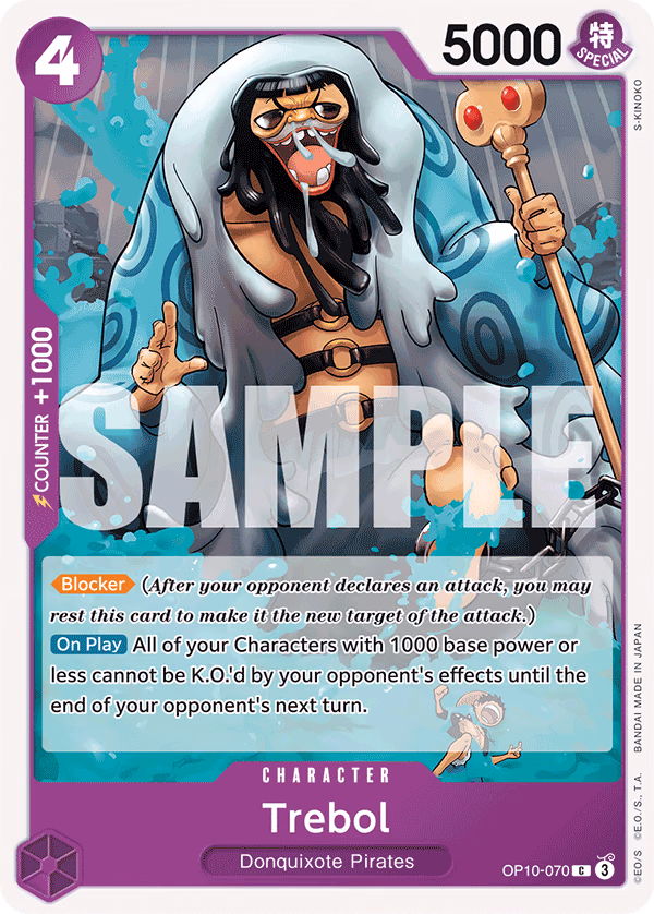 Trebol One Piece card (OP10-070, Royal Blood)
