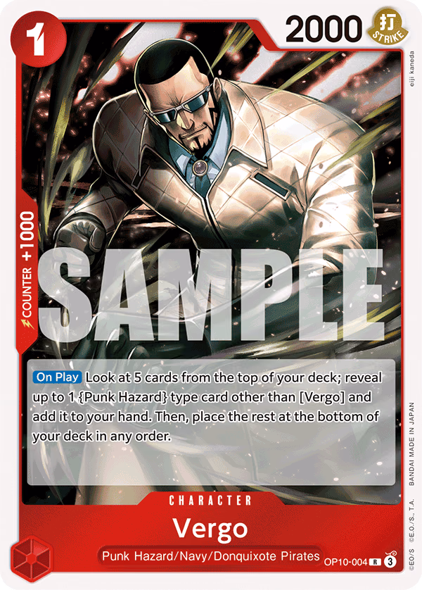 Vergo One Piece card (OP10-004, Royal Blood)