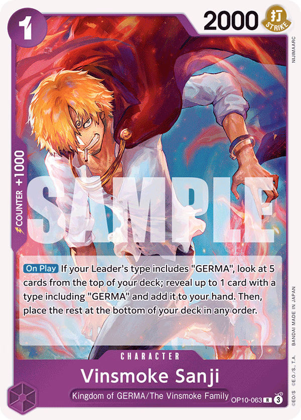 Vinsmoke Sanji One Piece card (OP10-063, Royal Blood)