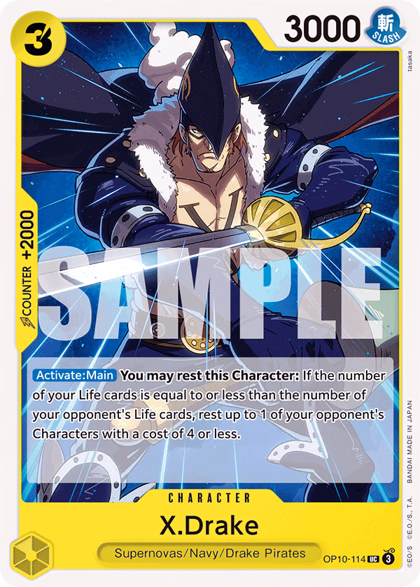 X.Drake One Piece card (OP10-114, Royal Blood)