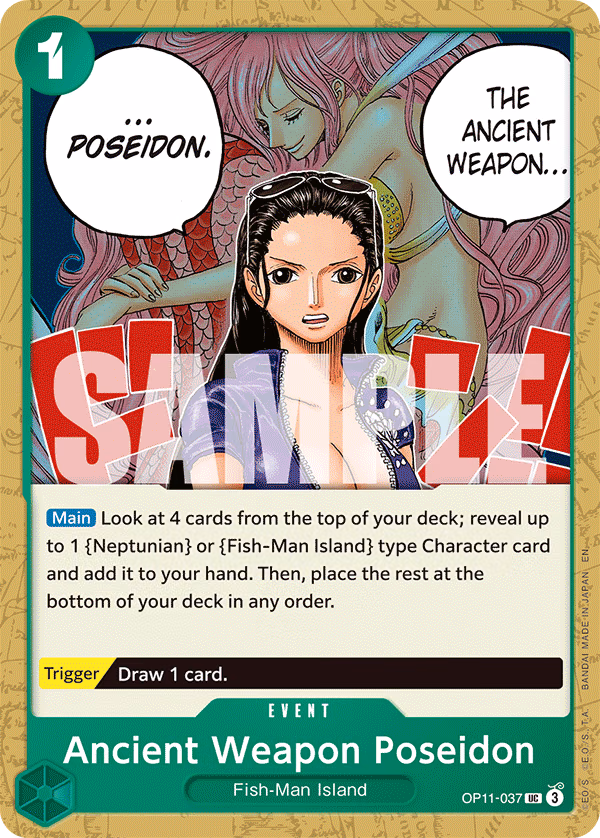 Ancient Weapon Poseidon One Piece card (OP11-037, A Fist of Divine Speed)