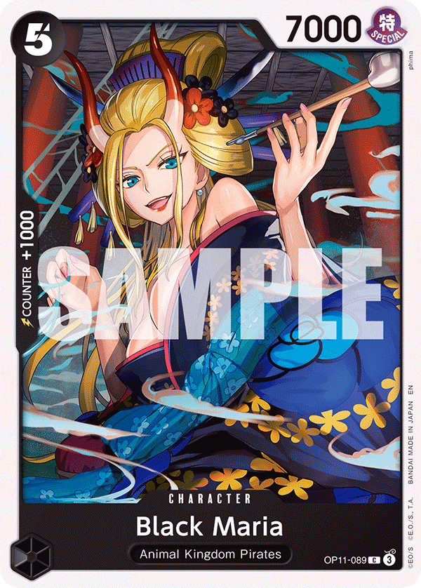 Black Maria One Piece card (OP11-089, A Fist of Divine Speed)