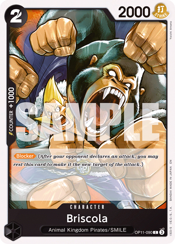 Briscola One Piece card (OP11-090, A Fist of Divine Speed)