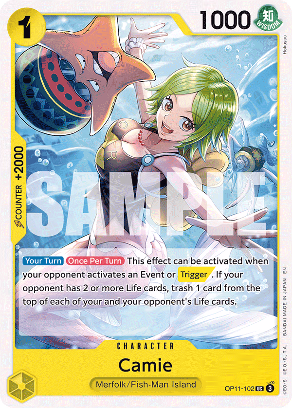 Camie One Piece card (OP11-102, A Fist of Divine Speed)